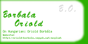 borbala oriold business card